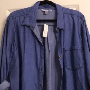 Chambray button down shirt